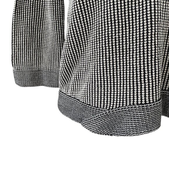 Habitat Cotton Asymmetric Hem Sweater Sz S Black White Minimalist Neutral - Picture 6 of 13